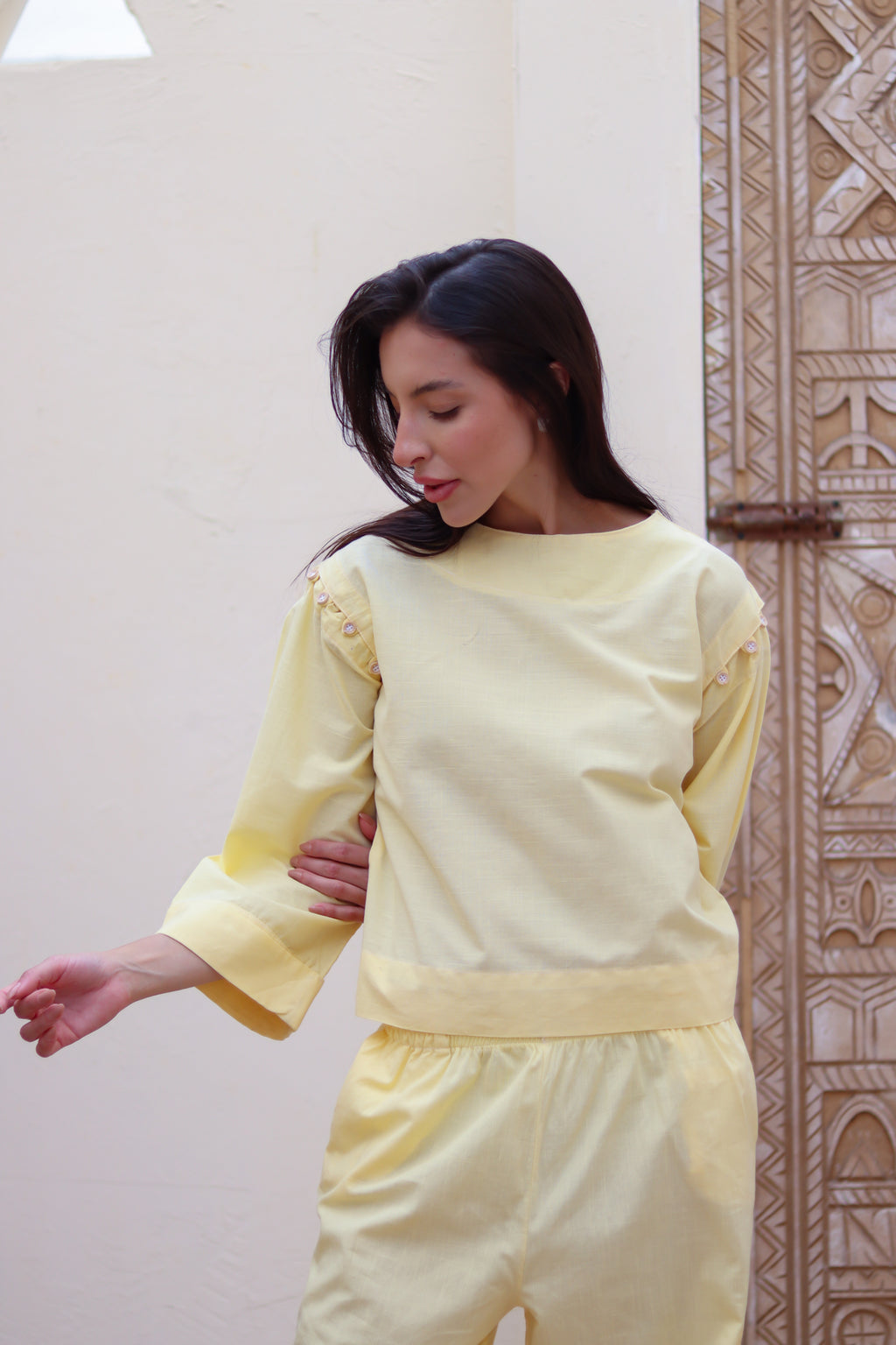 SIMA Convertible button Top