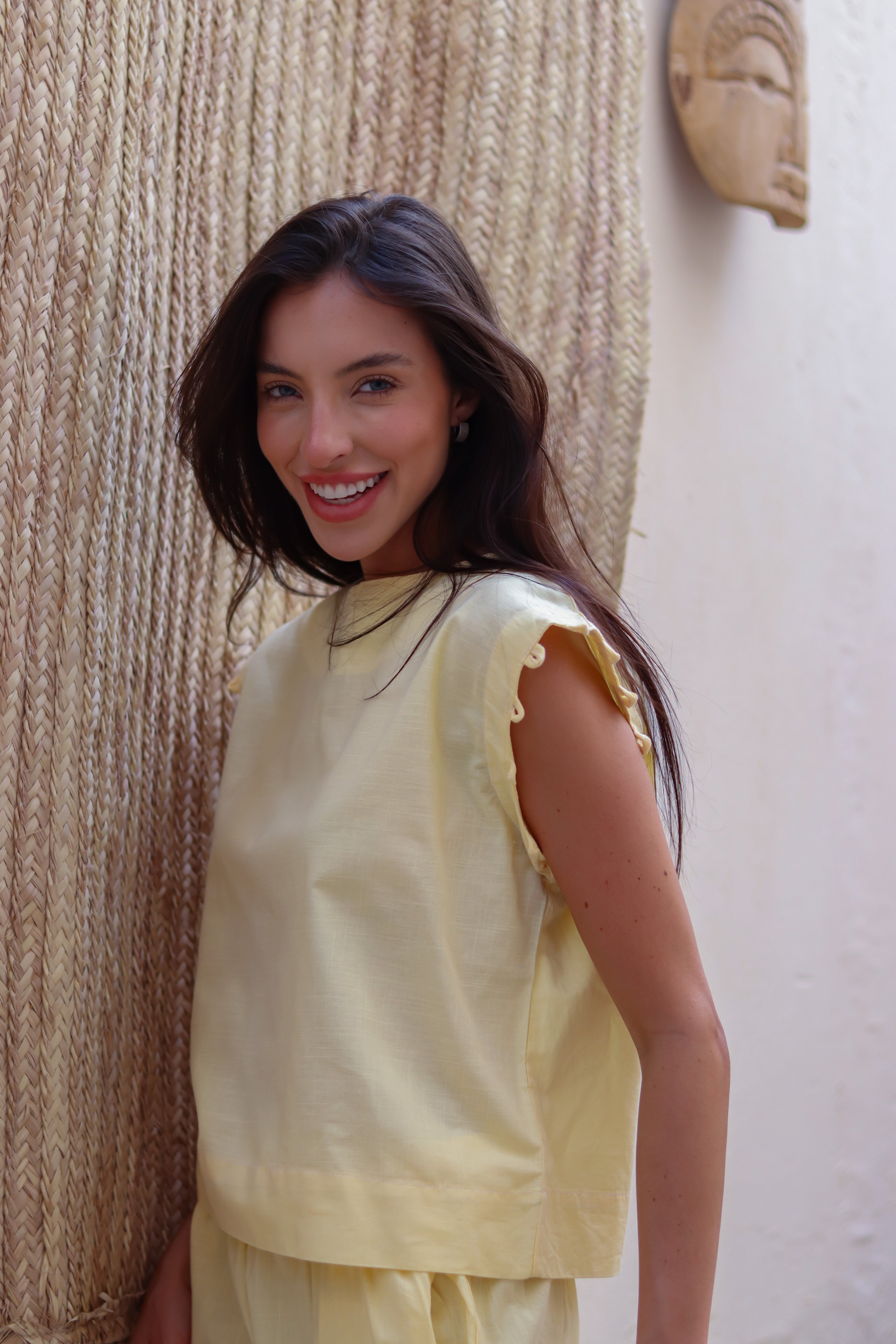 SIMA Convertible button Top